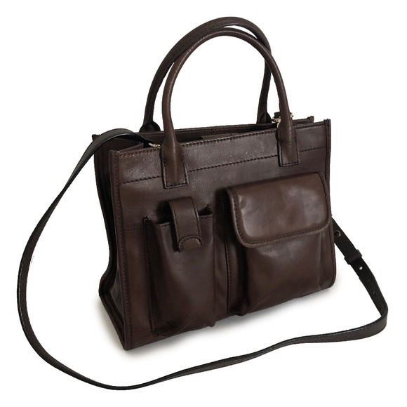 Fossil Handbags - Fossil Brown Leather Satchel w/Strap 75082 VTG